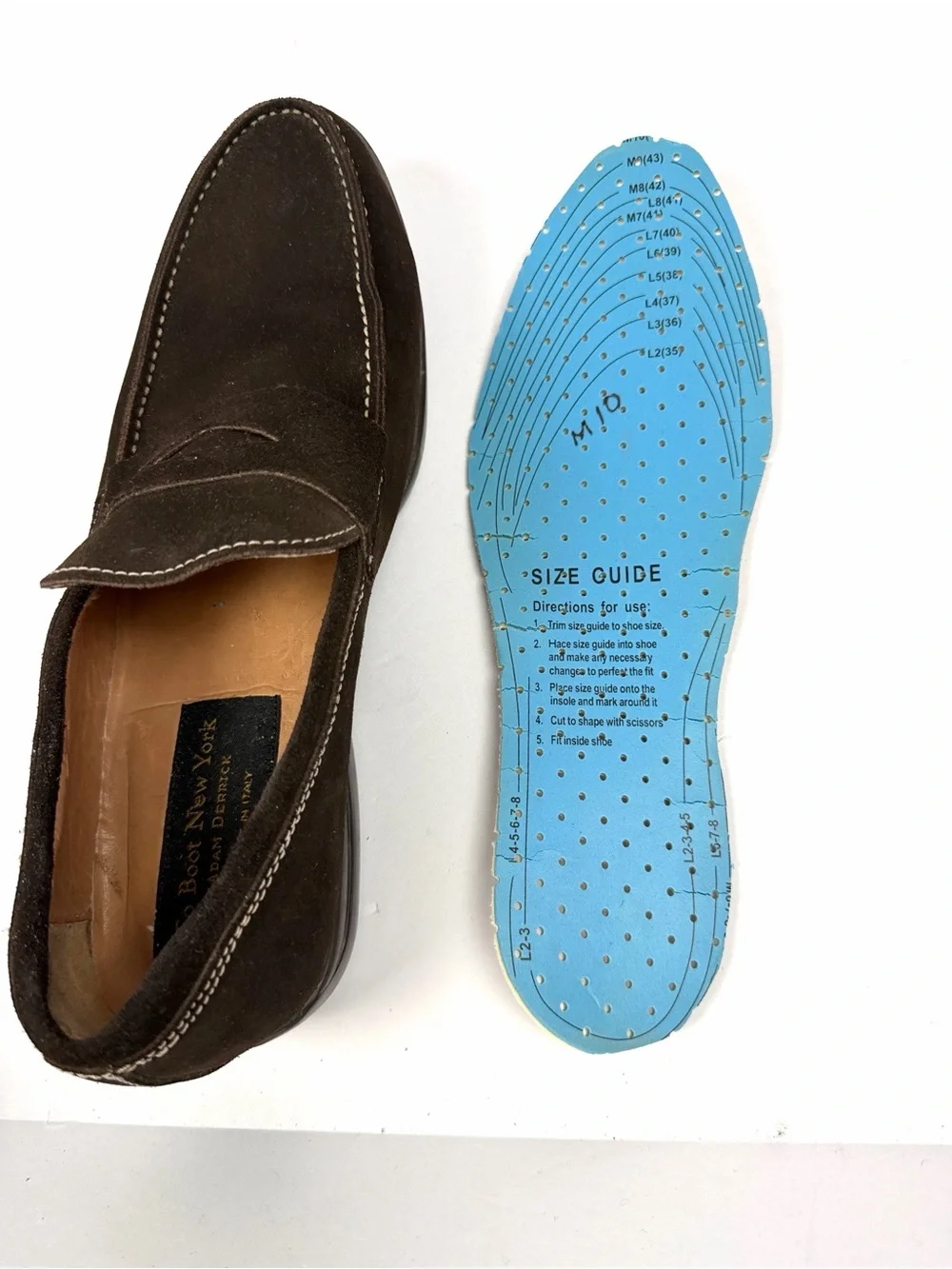 To Boot New York Men’s Dark Brown Suede Penny Loafers US 10 Made in Italy